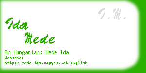 ida mede business card